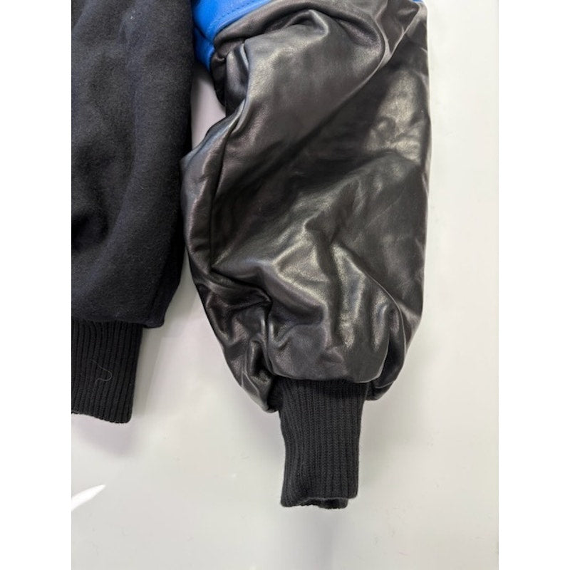 Genesis HBO Sports World Championship Boxing Leather Jacket Black/Blue Mens XL