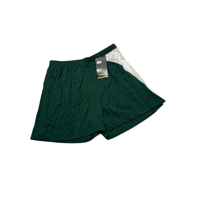 Diadora Diadry Training Shorts Elastic Waist Pull-On Green/White Womens Sz M