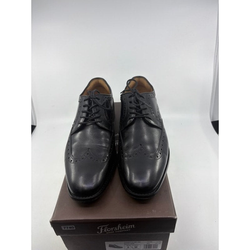 Florsheim Conetta Wingtip Leather Oxford Dress Shoes Black Mens Size 8.5 M