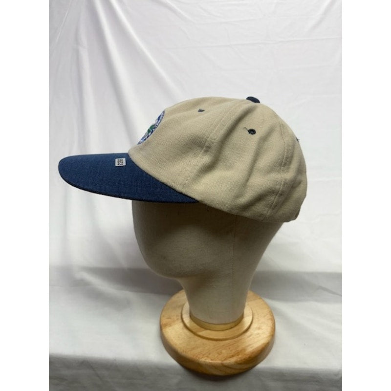 Yupoong Mammoth Community Water District Strapback Hat Cream/Blue Unisex OS