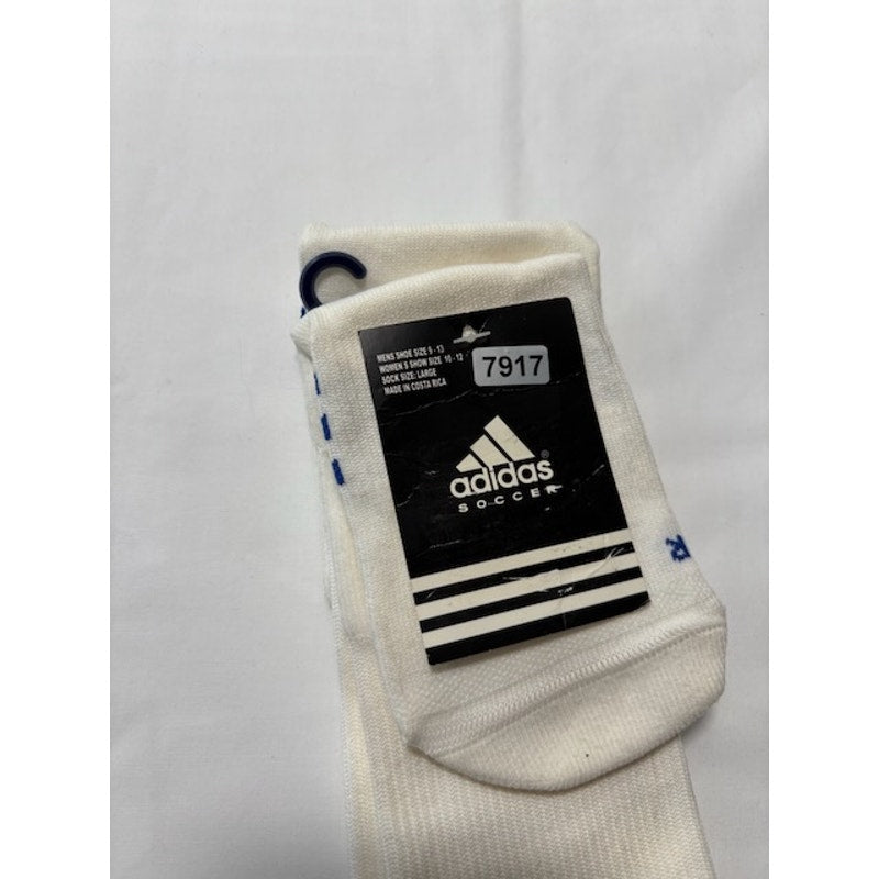 Adidas Formotion Soccer Socks Knee High Stripes White/Blue Size Large 9-13