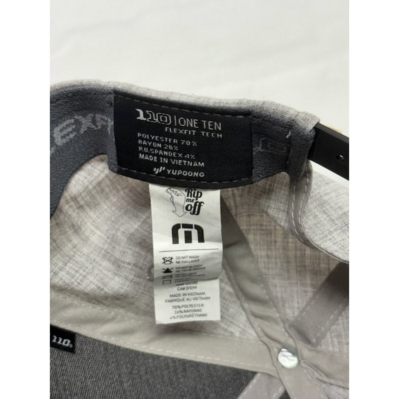 Travis Mathew Flexfit 110 One Ten Snapback Hat Wave Patch Cap Gray Mens OSFM