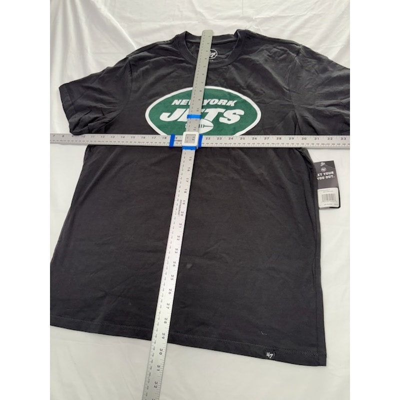 47 Brand New York Jets T-Shirt Short Sleeve Pullover Jet Black Womens Size L