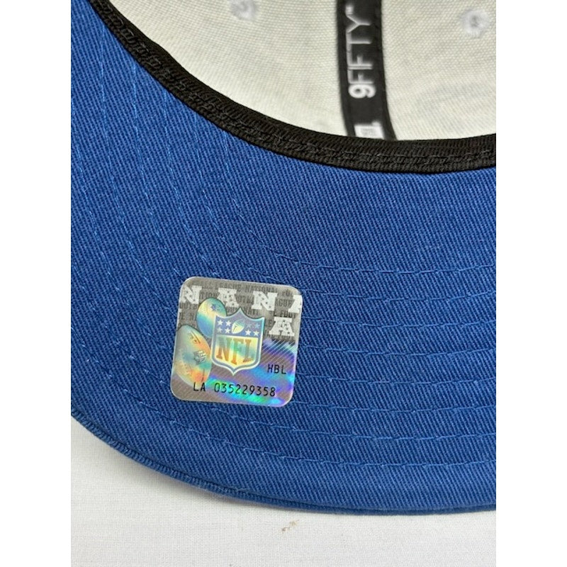 New Era 9FIFTY Snapback Cap Colts Logo Hat Cotton Gray Blue Unisex Size M/L