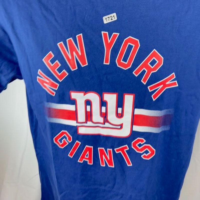 '47 Brand New York Giants Looper Super Rival T-Shirt Crewneck Blue Mens Size S