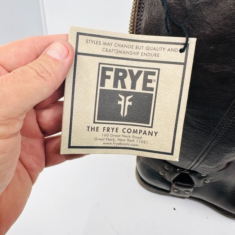 Frye Phillip Harness Riding Dress Boots 76850 Leather Brown Womens Sz 6.5B