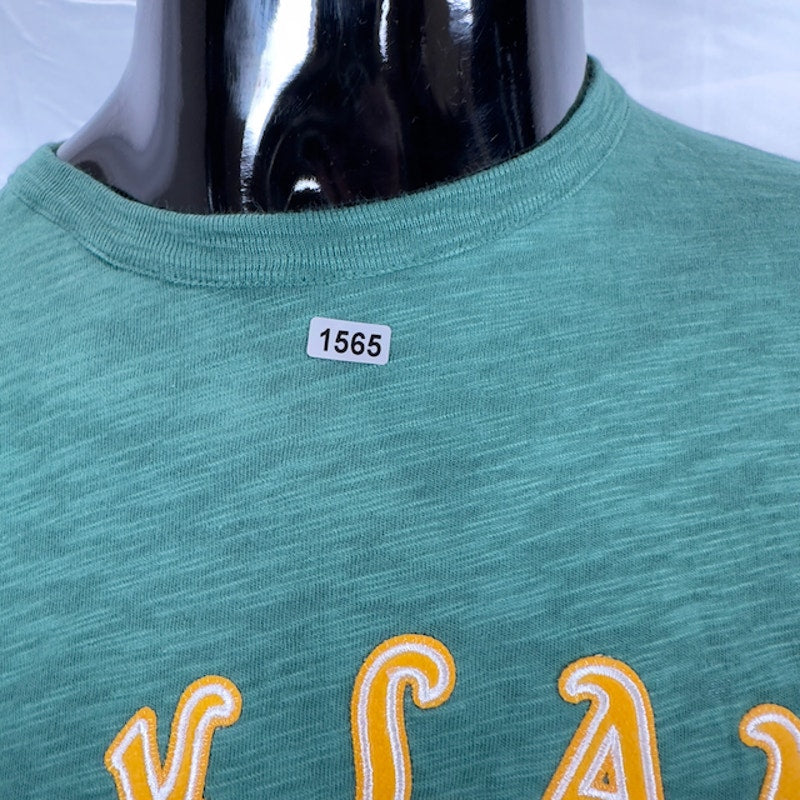 Mitchell & Ness MLB Oakland Athletics Long Sleeve Crewneck T-Shirt Green 3XL