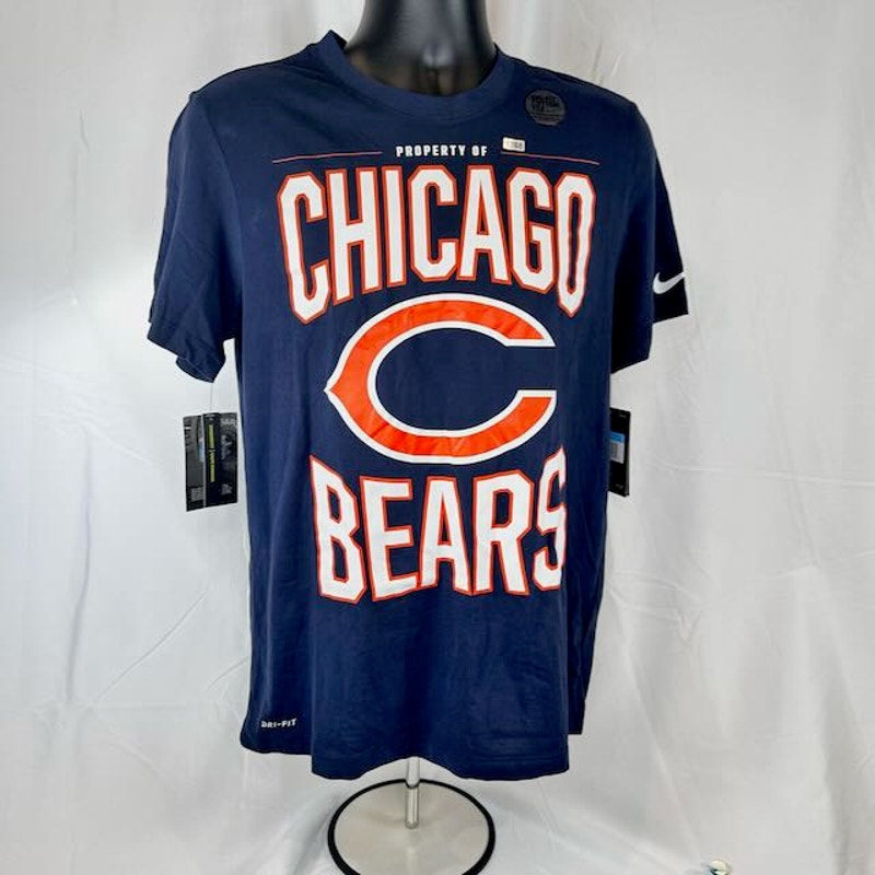 Nike Dri-Fit NFL Chicago Bears Property Of Performance T-Shirt Navy Size Size M