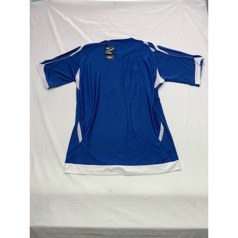 Umbro Soccer Jersey Shirt Short Sleeve V-Neck Royal Blue/White Mens Size M