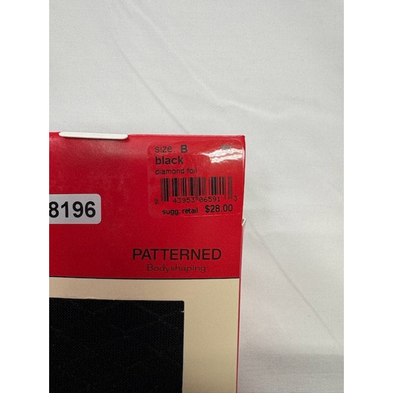 SPANX Star Power Tights Center Stage Diamond Foil Black Womens Size B