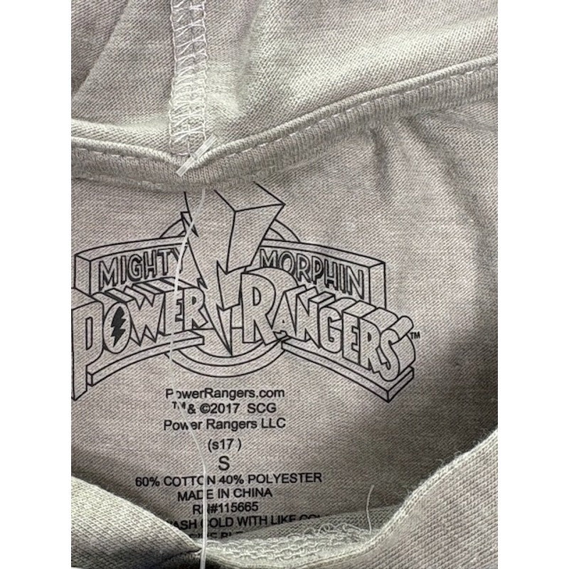 Mighty Morphin Power Rangers Go Go Graphic Hoodie Shirt Heather Gray Size S