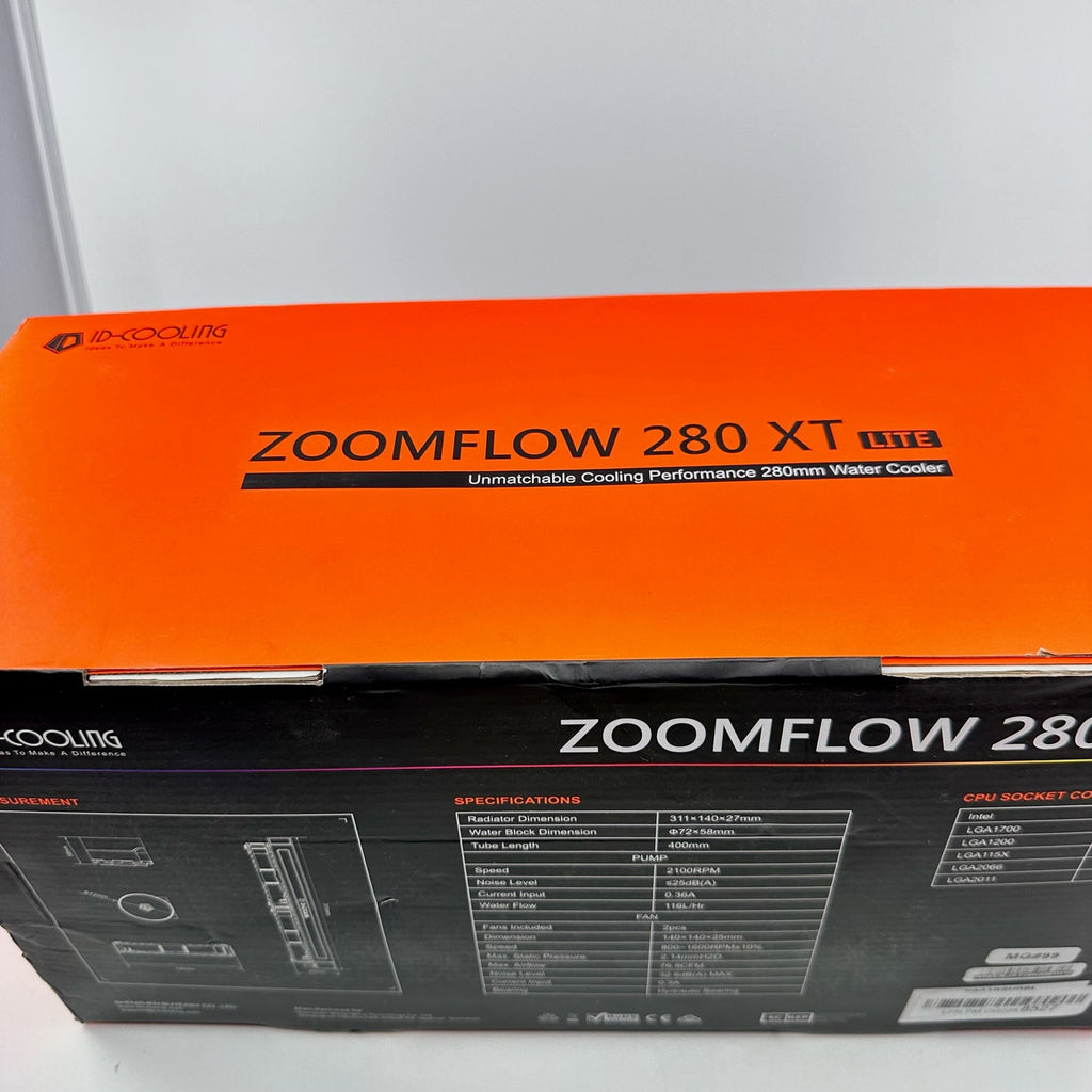 ID-COOLING ZOOMFLOW 280 XT LITE CPU Water Cooler 280mm Radiator Black