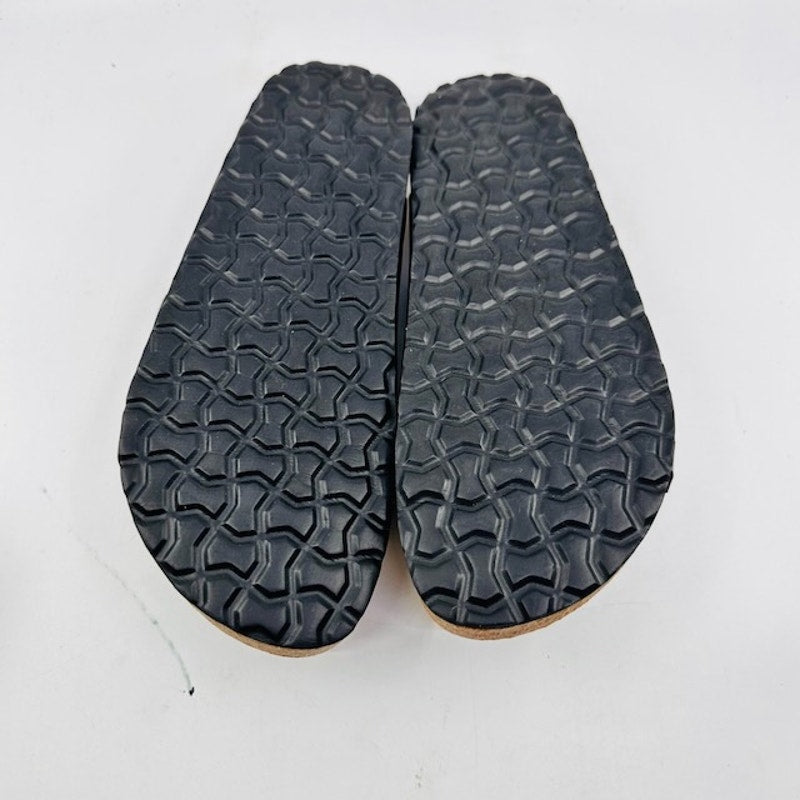 Cushionaire Lane Slide Sandals Suede Insole Faux Leather Black Mens 8.5M