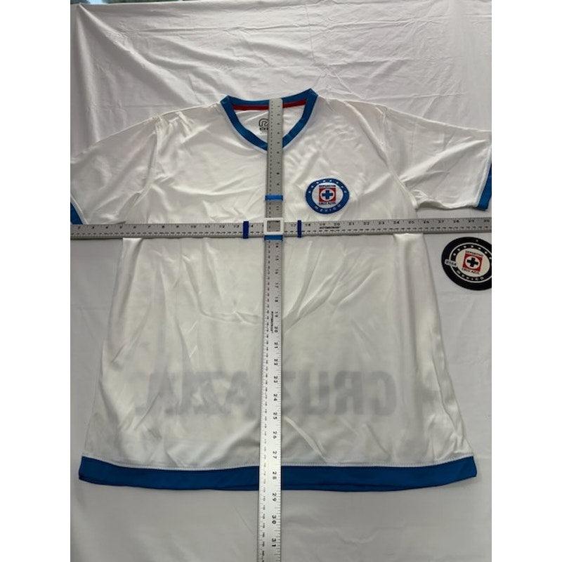RX Cruz Azul Mexico Official Soccer Fan Jersey V-Neck White/Blue Mens Size M