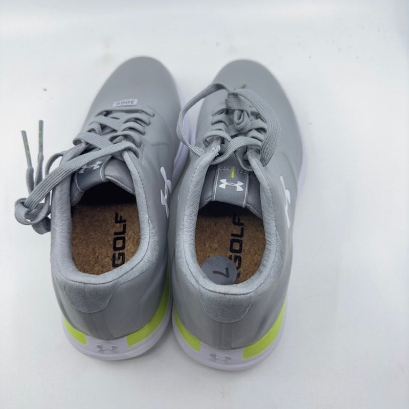Under Armour UA Performance Spikeless Golf Shoes Steel/Lime Fizz Womens Size 7