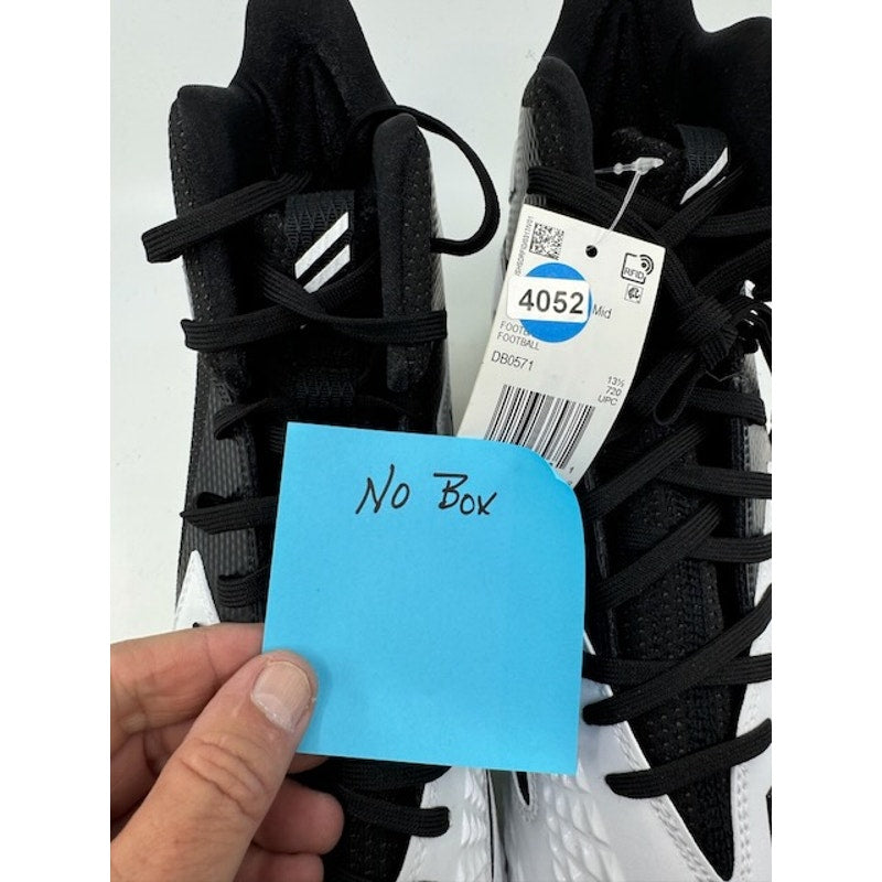 Adidas Freak X Carbon Mid-Cut Football Shoe DB0571 White Black Mens 13 1/2