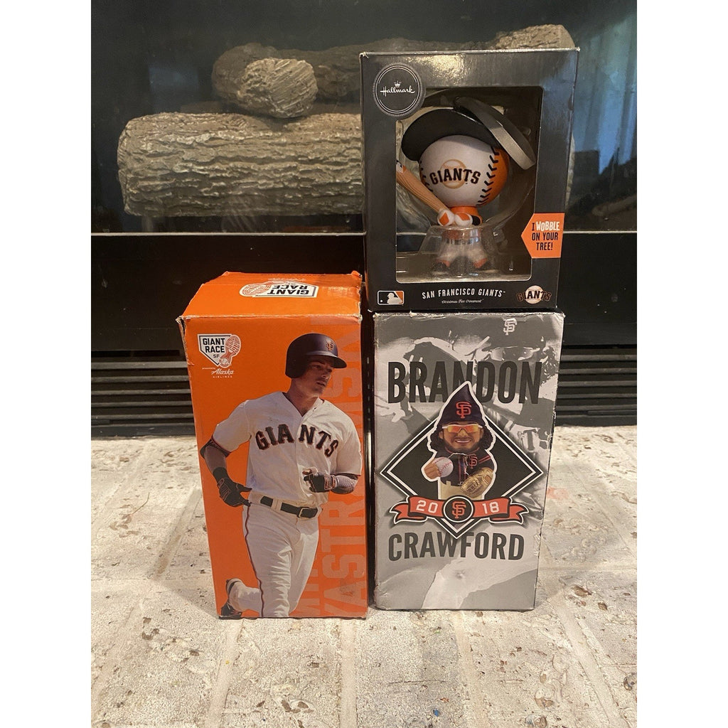 San Fransisco Giants Bobblehead Lot, Mike Yastrzemski, Brandon Crawford Gnome