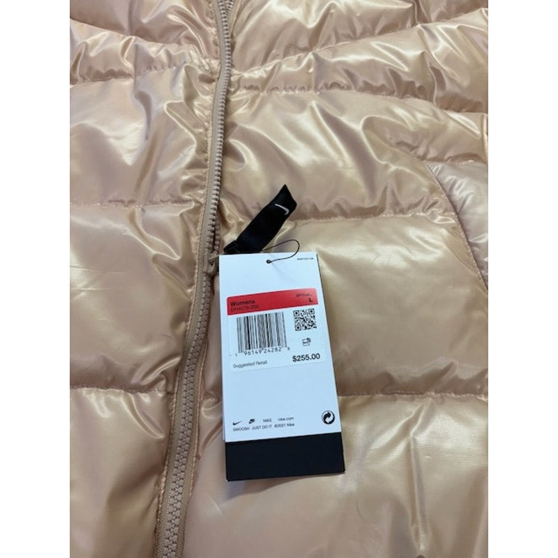 Women's Nike City Series Therma Jacket Tan DH4079-200 NWL Gold Tan Large Womens