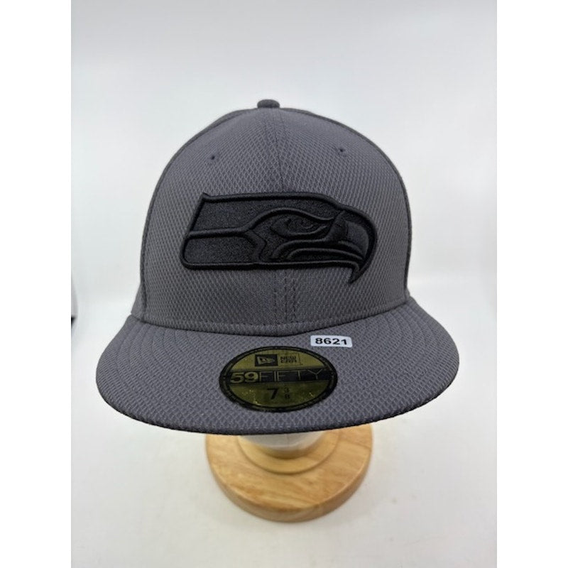 New Era 59FIFTY Seattle Seahawks Fitted Cap NFL Hat Gray Mens Size 7 3/8