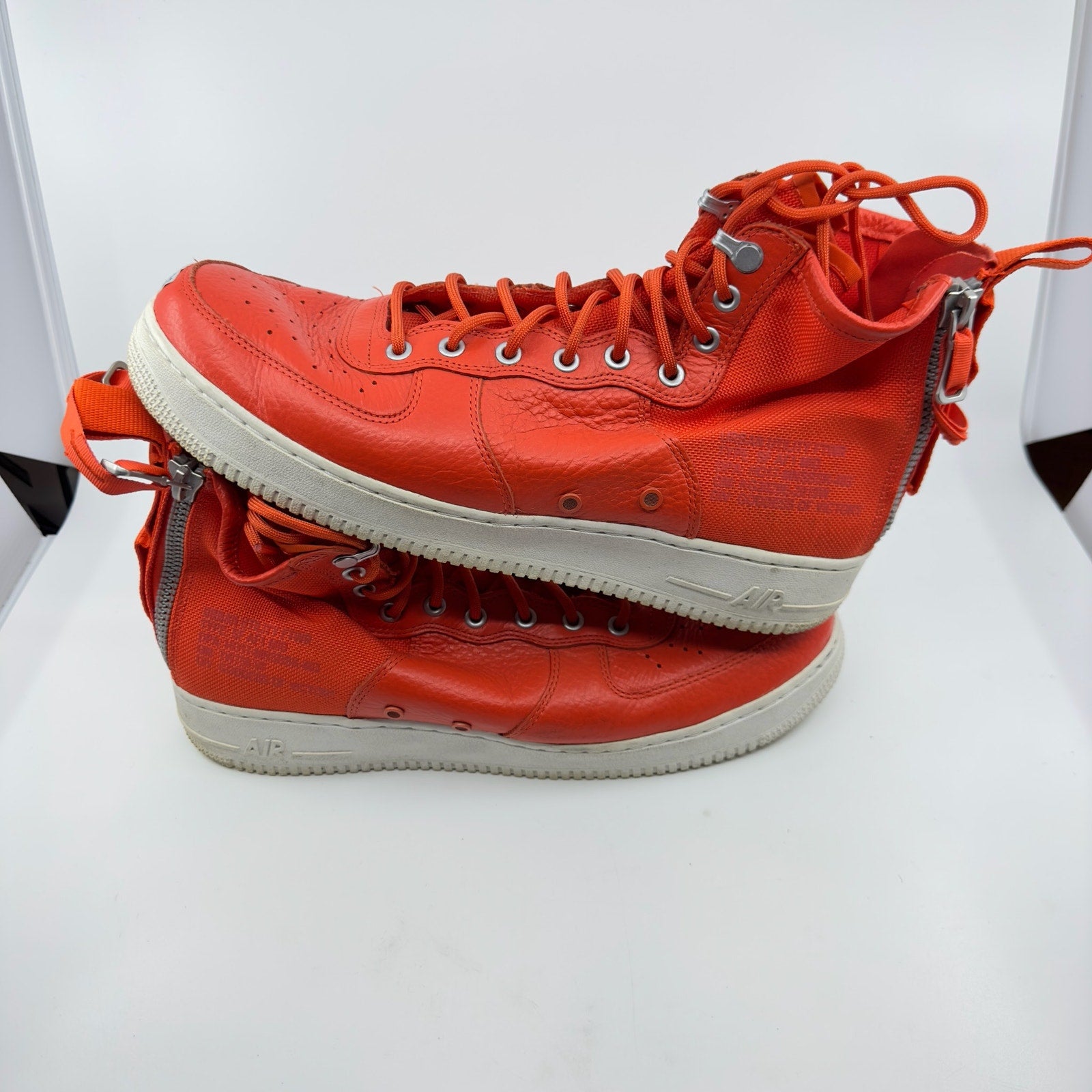 Nike SF Air Force One AF1 Mid Sneaker Shoes 917753-800 Team Orange White Mens 13
