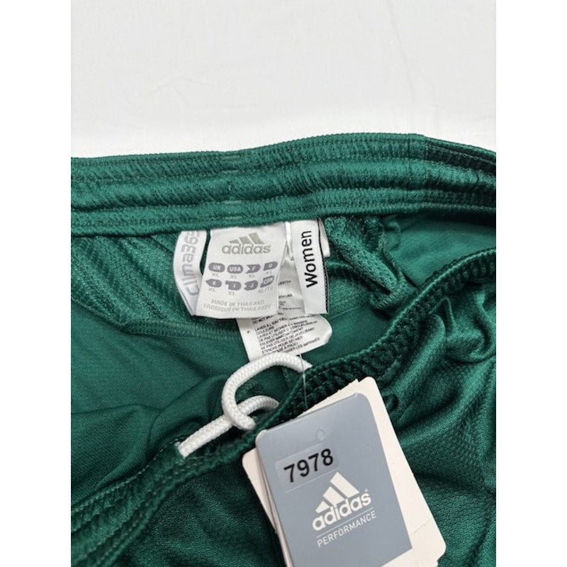 Adidas Football Shorts Clima365 Elastic Waist Forest/White Womens Size XL