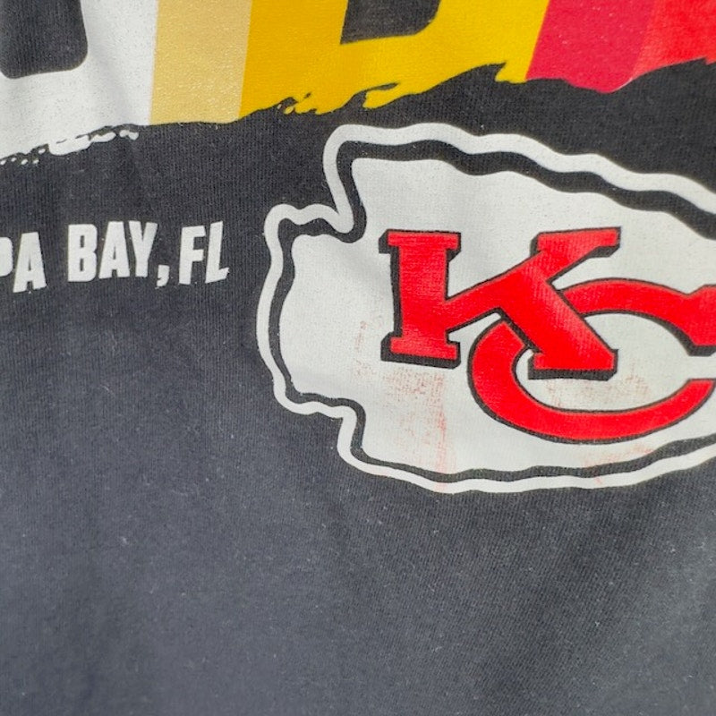 Nike Kansas City Chiefs Super Bowl LV Logo T-Shirt Long Sleeve Black Mens Size L