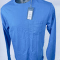 Vineyard Vines Long-Sleeve Custom Pocket Tee Shirt Cotton Blue Mens Size XS