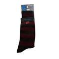 Ed Hardy Devil Tattoo Graphic Mid Calf Socks Striped Brown/Burgundy Adult OS