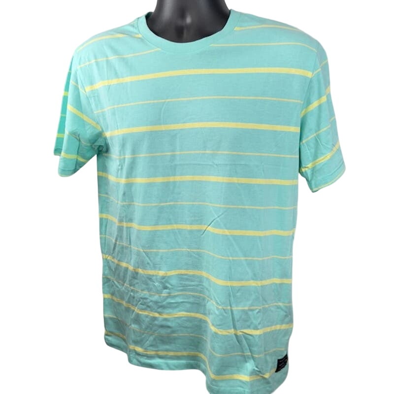 Hurley H2O Dri Harvey Striped Tee Shirt Sweat Wicking Short Sleeve Mens Size S