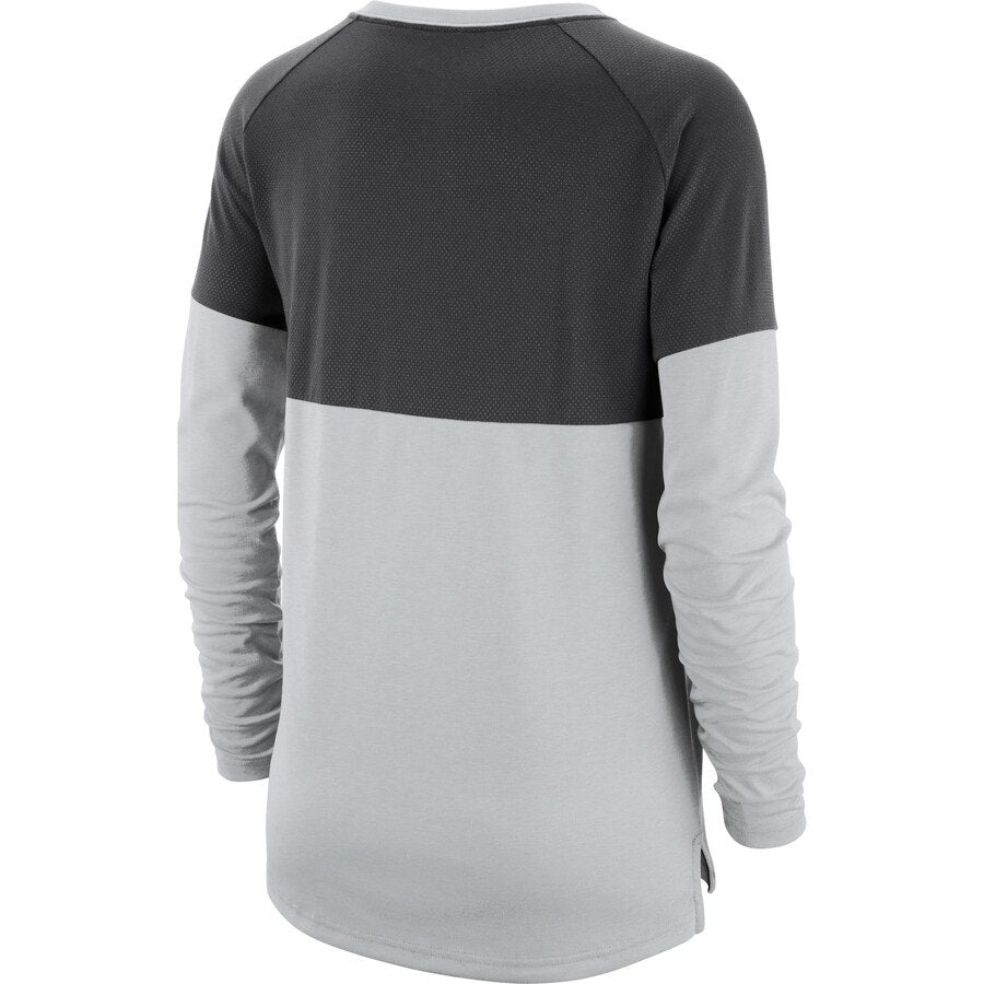 Nike Oakland Raiders Tailgate Long-Sleeve T-Shirt Loose Fit Gray Womens Size S