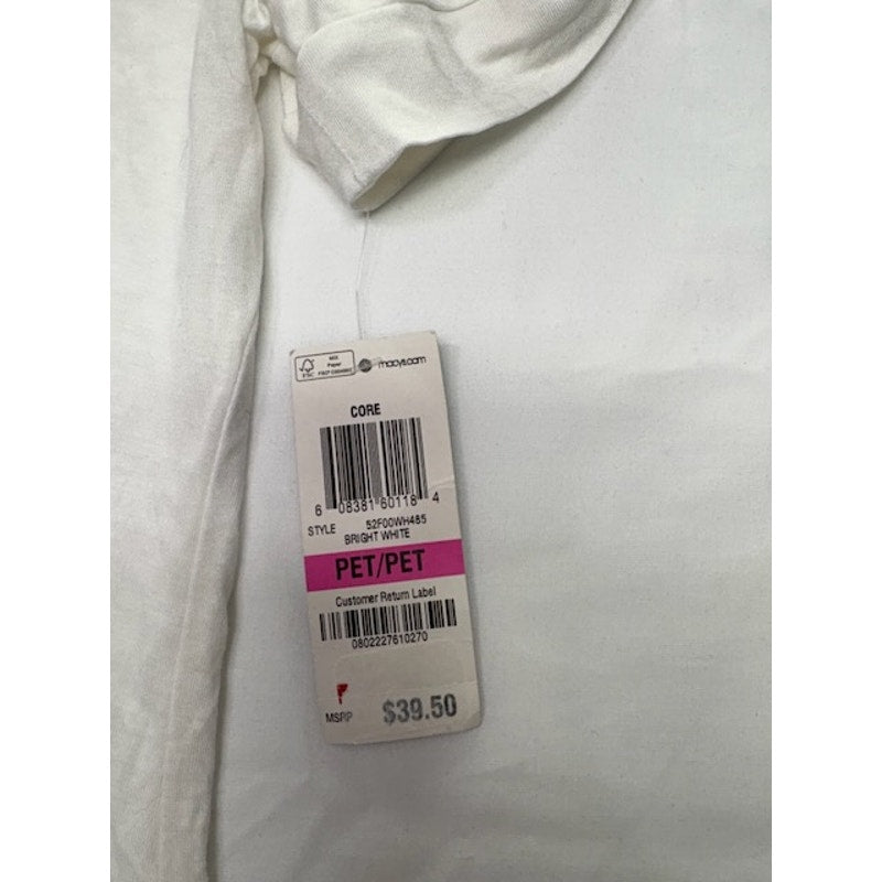 INC International Concepts Petite Ruched Illusion Top Bright White Petite