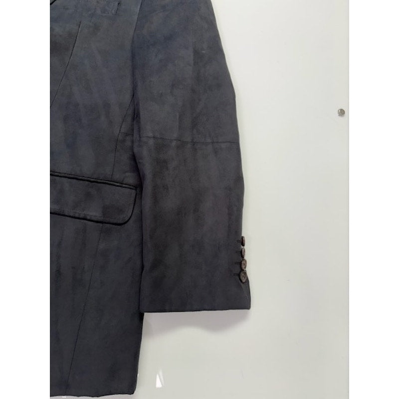 Ralph by Ralph Lauren Suede Blazer Jacket Two Button Black Mens Size 42R