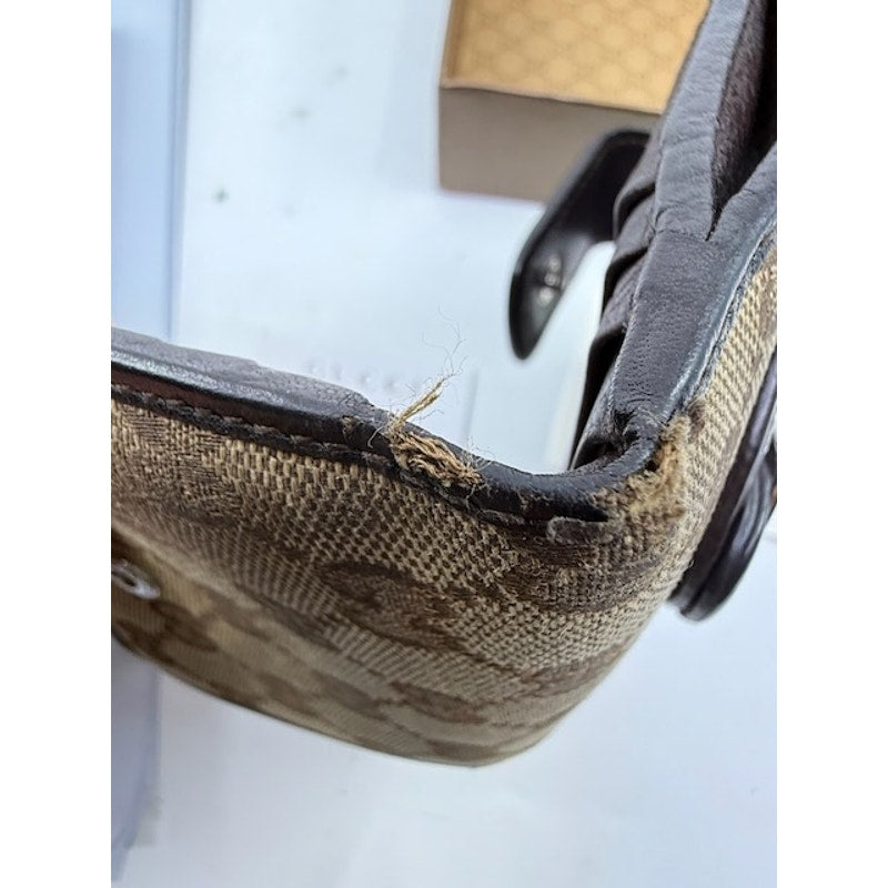 Authentic Gucci Monogram Horsebit Snap Closure Wallet Brown With Box Womens