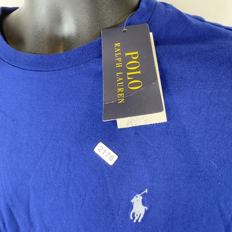 Polo Ralph Lauren T-Shirt Short Sleeves Classic Fit Pony Logo Mens Blue Size L
