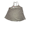 American Rag Cie Striped Swing Tank Top Racerback Beige White Womens XS