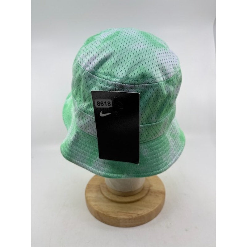 Nike Tie Dye Mesh Bucket Hat Dri-FIT Lightweight Green White Womens Sz L/XL