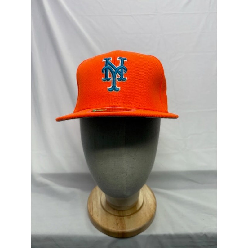 New Era New York Mets 59FIFTY Fitted Hat MLB Orange Unisex Adult Size 6 5/8