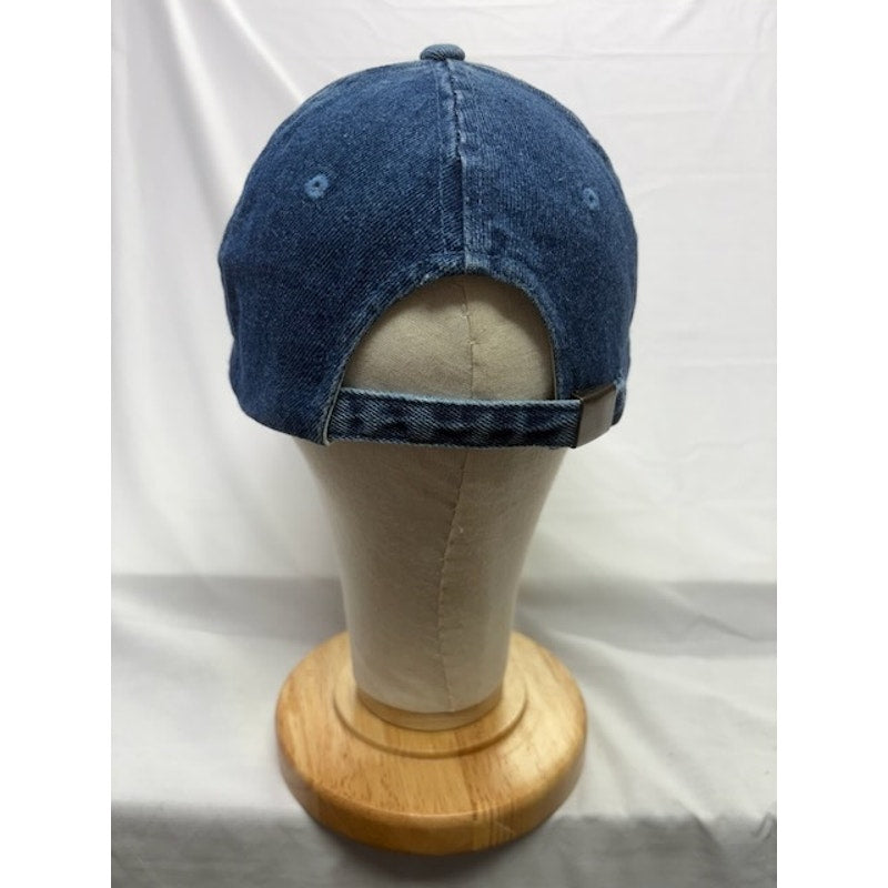 NAPA Denim Strapback Hat Embroidered Logo Blue Tan Cap Unisex Adult OSFA