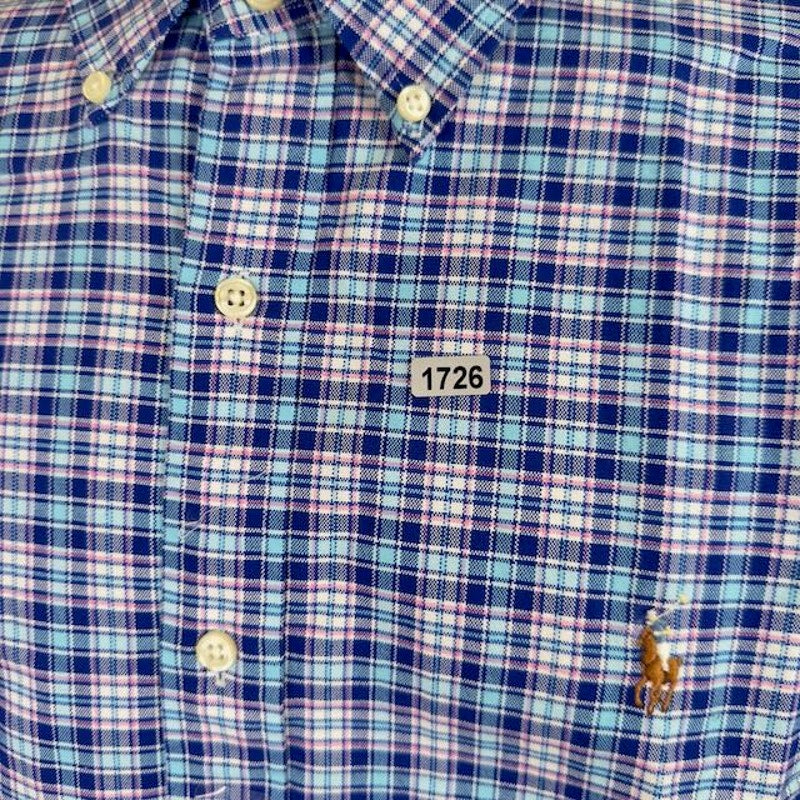 Polo Ralph Lauren Button Down Shirt Long Sleeve Plaided Multicolor Mens Size L