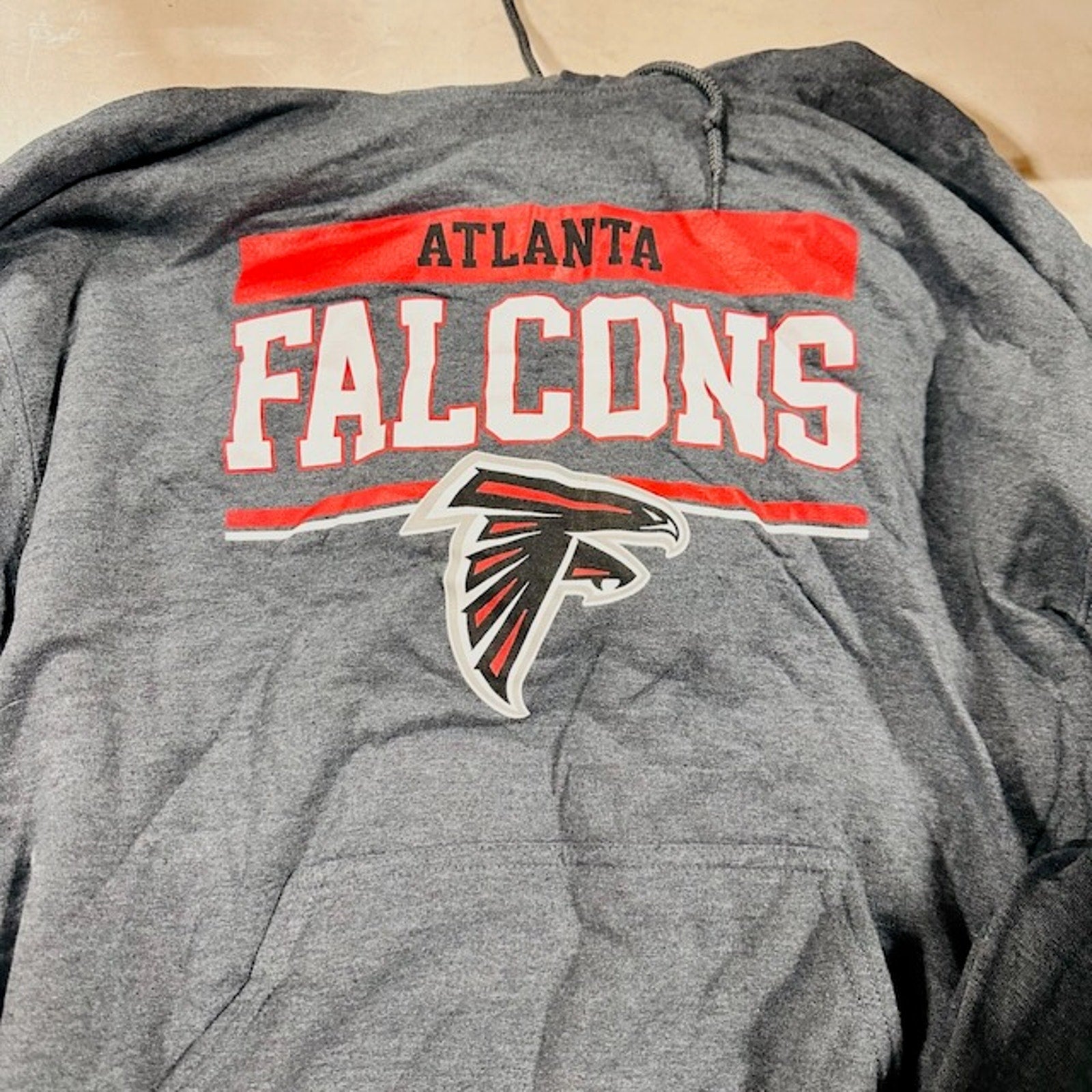Campus Colors Atlanta Falcons Game Day Hoodie Sweatshirt Gray Mens Size M