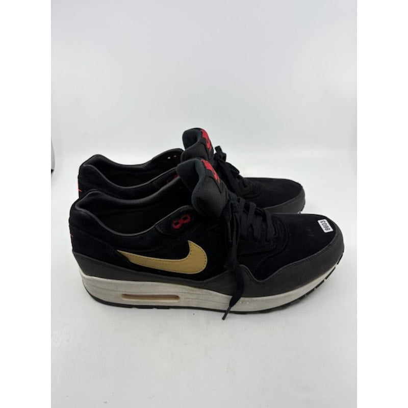 Nike Air Max 1 Sneaker Lace-Up Shoes 512033-076 Gold Hyper Red Mens Size 12