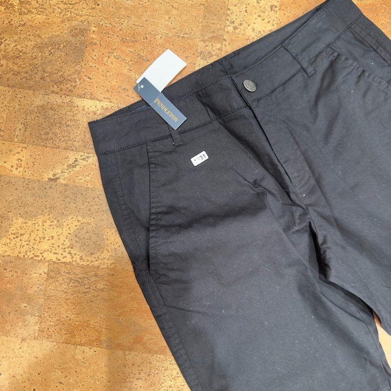 Pendleton High Waisted Chino Pants Classic Slim Straight Leg Black Womens