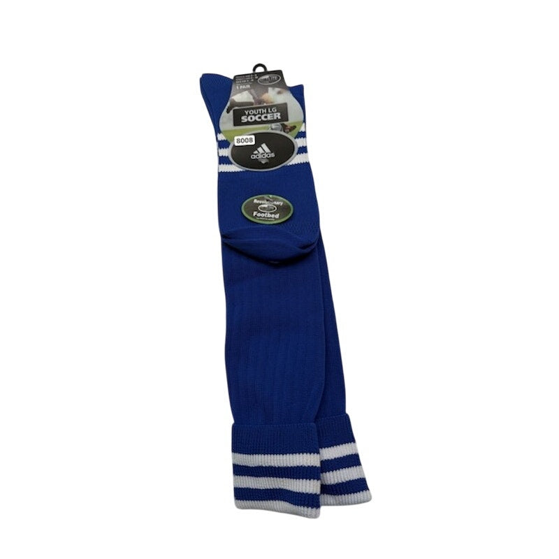 Adidas Copa Edge Soccer Socks Over The Calf Blue/White Youth LG Size 3-9