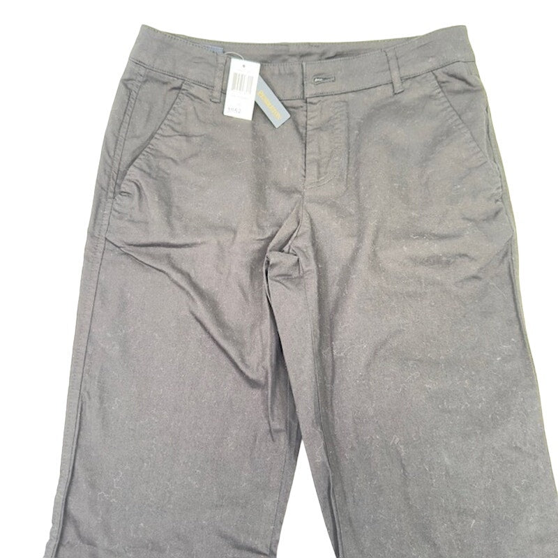 Pendleton Straight Leg Chino Pants Flat Front Cuffed Hem Black Womens 2