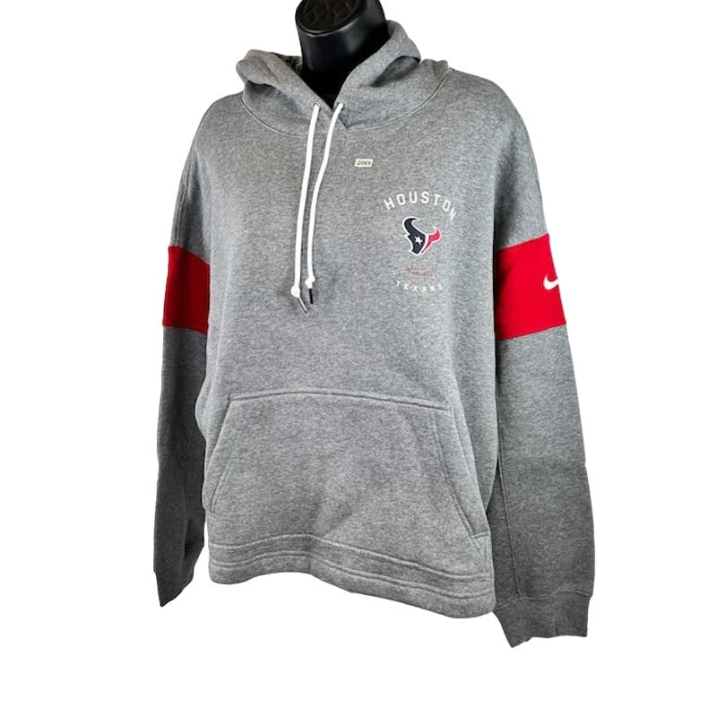 Nike NFL Houston Texans Graphic Hoodie Sweatshirt Long Sleeve Gray Womens XL