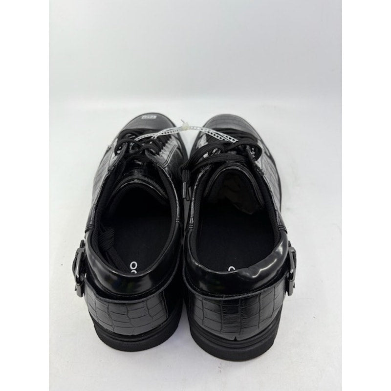 Aldo Himrich Trainer Shoes Sneakers Crocodile Skin Embossed Black Size 13