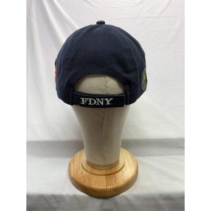 FDNY Fire Department City of New York Strapback Hat Embroidered Cap Navy OSFA
