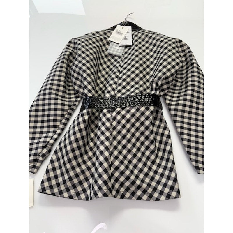 Barbour by ALEXACHUNG Ivy Casual Jacket Northumbria Check Black/White Size 2