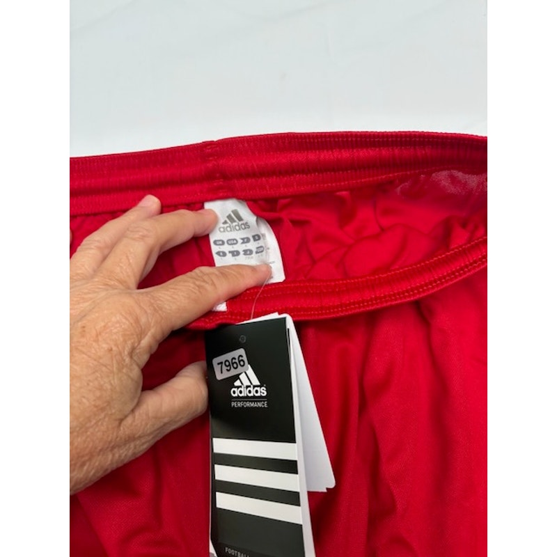 Adidas Football Soccer Shorts Clima365 Elastic Waist Red/White Mens Size L