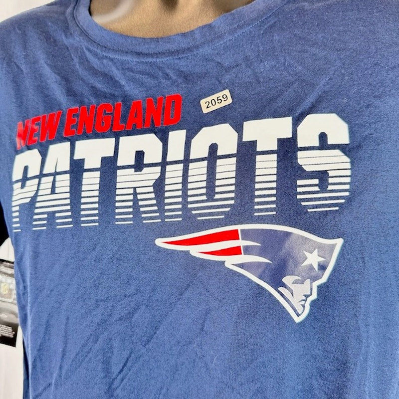 Nike New England Patriots Team Sideline Performance T-Shirt Blue Youth Size XL